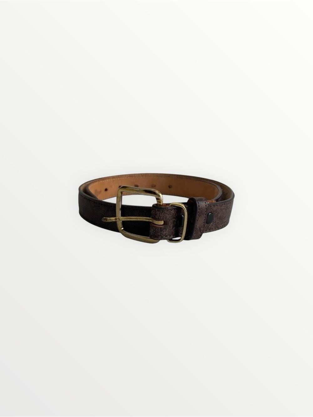 Tony Lama Women’s Brown Leather Western Skinny Belt Size 28 USA Made